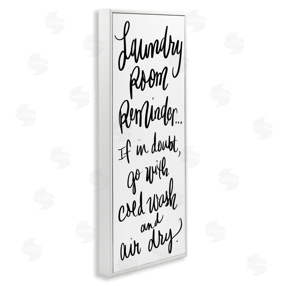Sundance Graphics If In Doubt Laundry Tip White Framed Giclee Wall Art Print