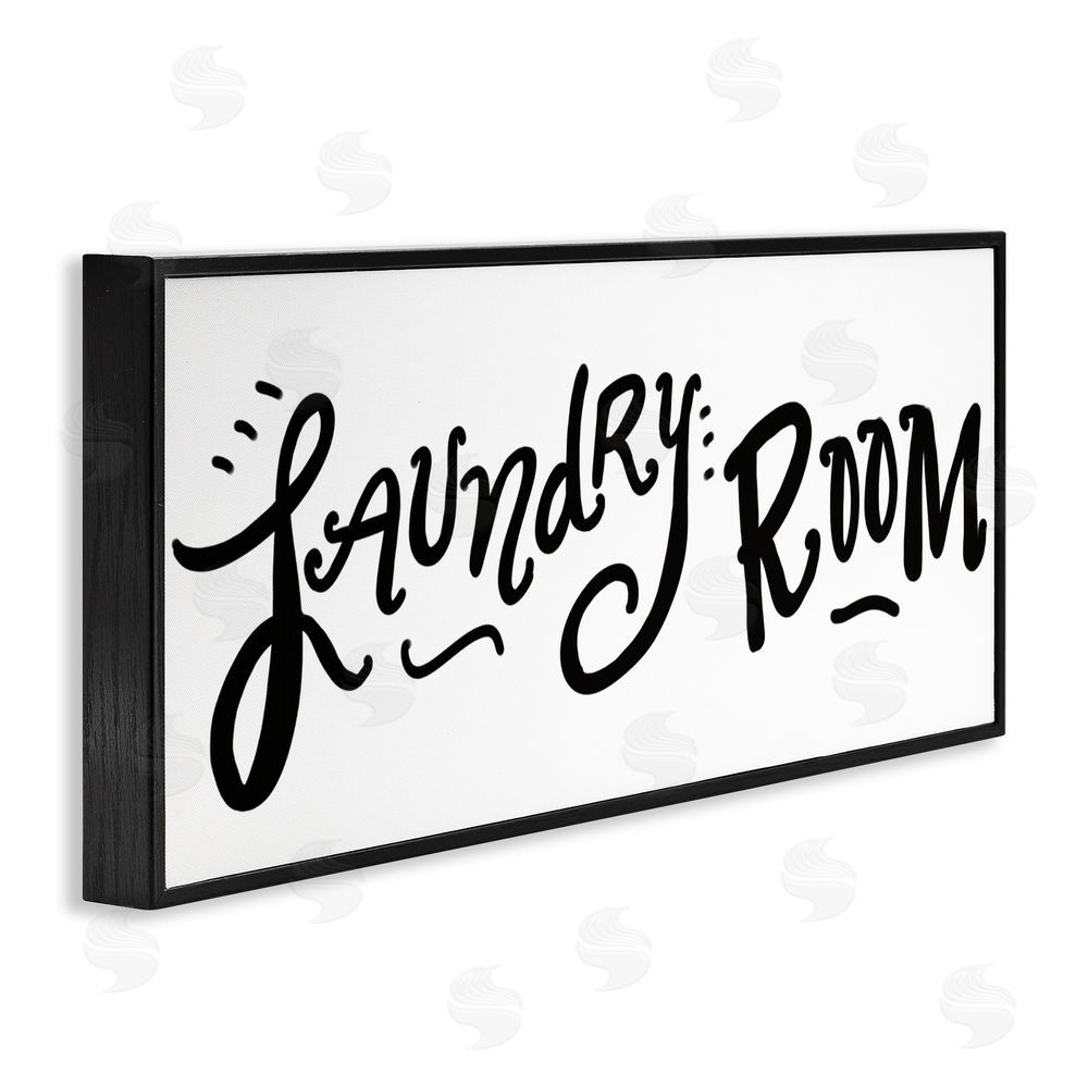 Sundance Graphics Laundry Room Fun Typography Black Framed Giclee Wall Art Print
