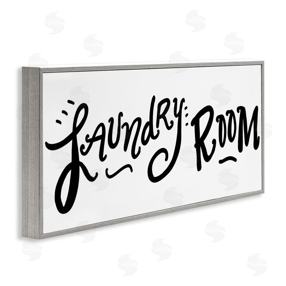 Sundance Graphics Laundry Room Fun Typography Gray Framed Giclee Wall Art Print