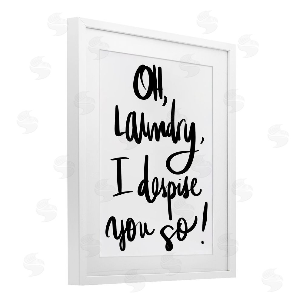 Sundance Graphics Laundry I Despise You White Framed Print Under Glass Wall Art