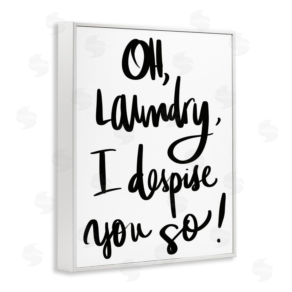 Sundance Graphics Laundry I Despise You White Framed Giclee Wall Art Print