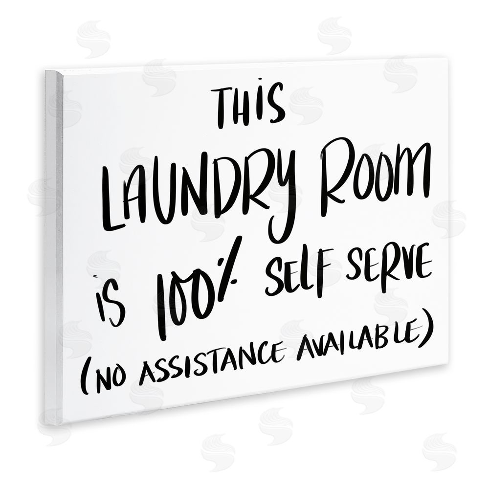Sundance Graphics Self Serve Laundry No Assistance Wall Plaque Printed Art