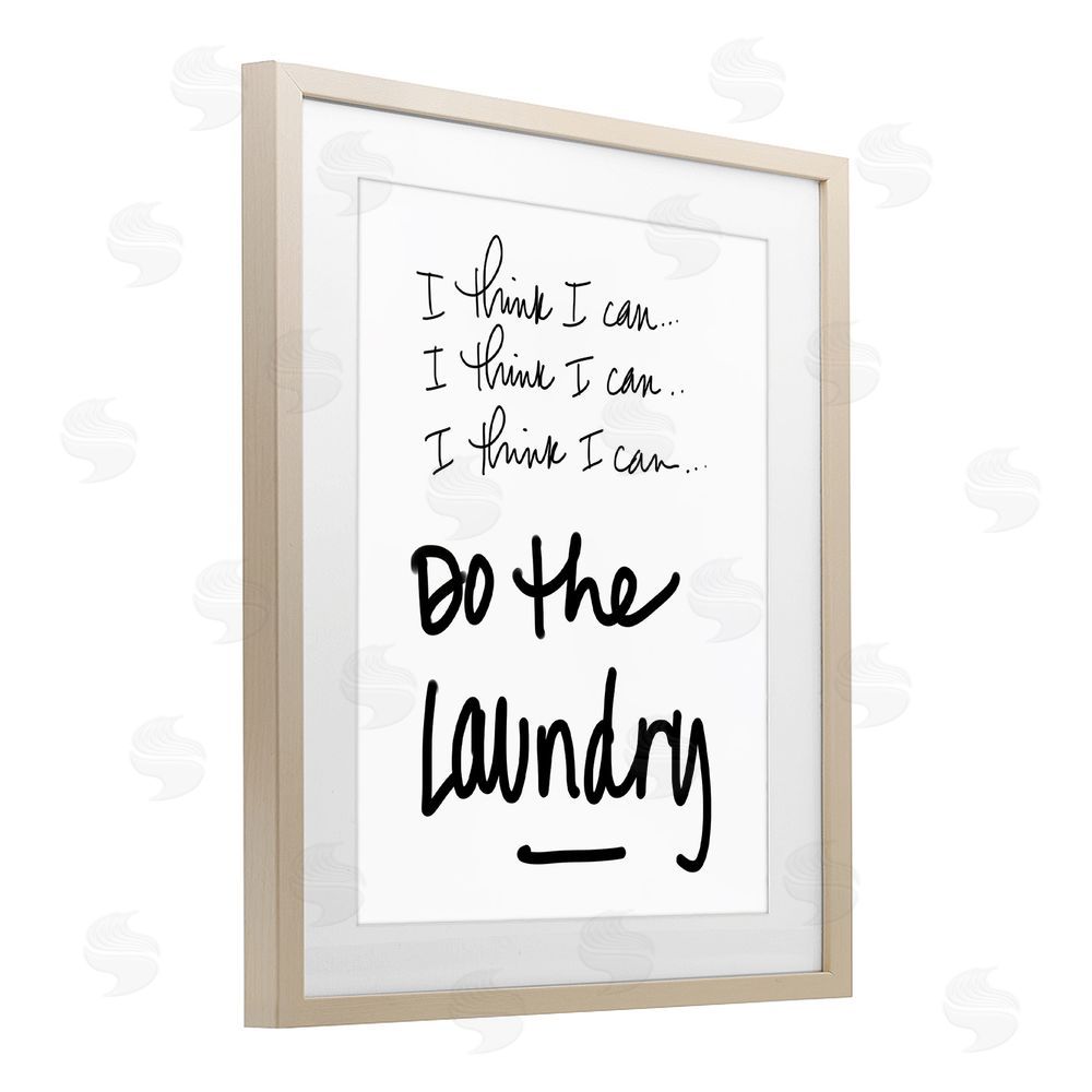 Sundance Graphics Think I Can Do Laundry Birch Framed Print Under Glass Wall Art