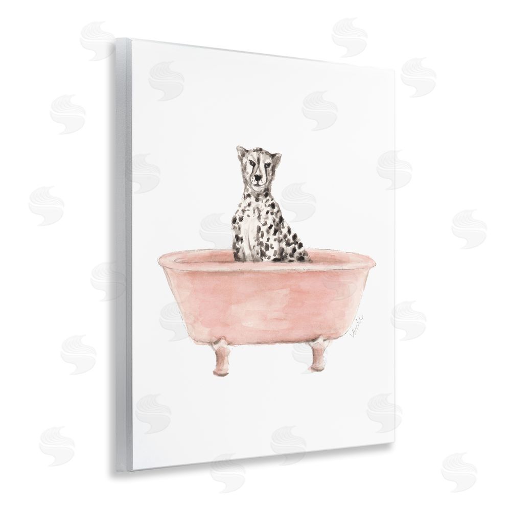 Sundance Graphics Cheetah in Pink Tub Wall Plaque Printed Art