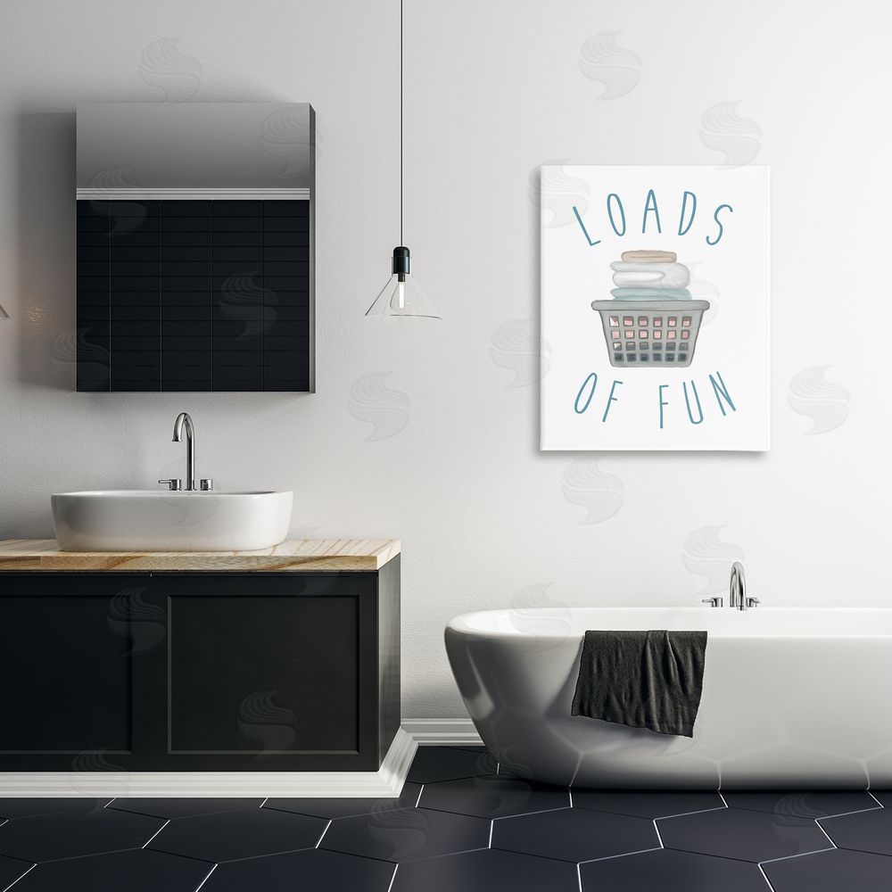 Sundance Graphics Loads Of Fun Laundry Basket Canvas Wall Art Print in Room
