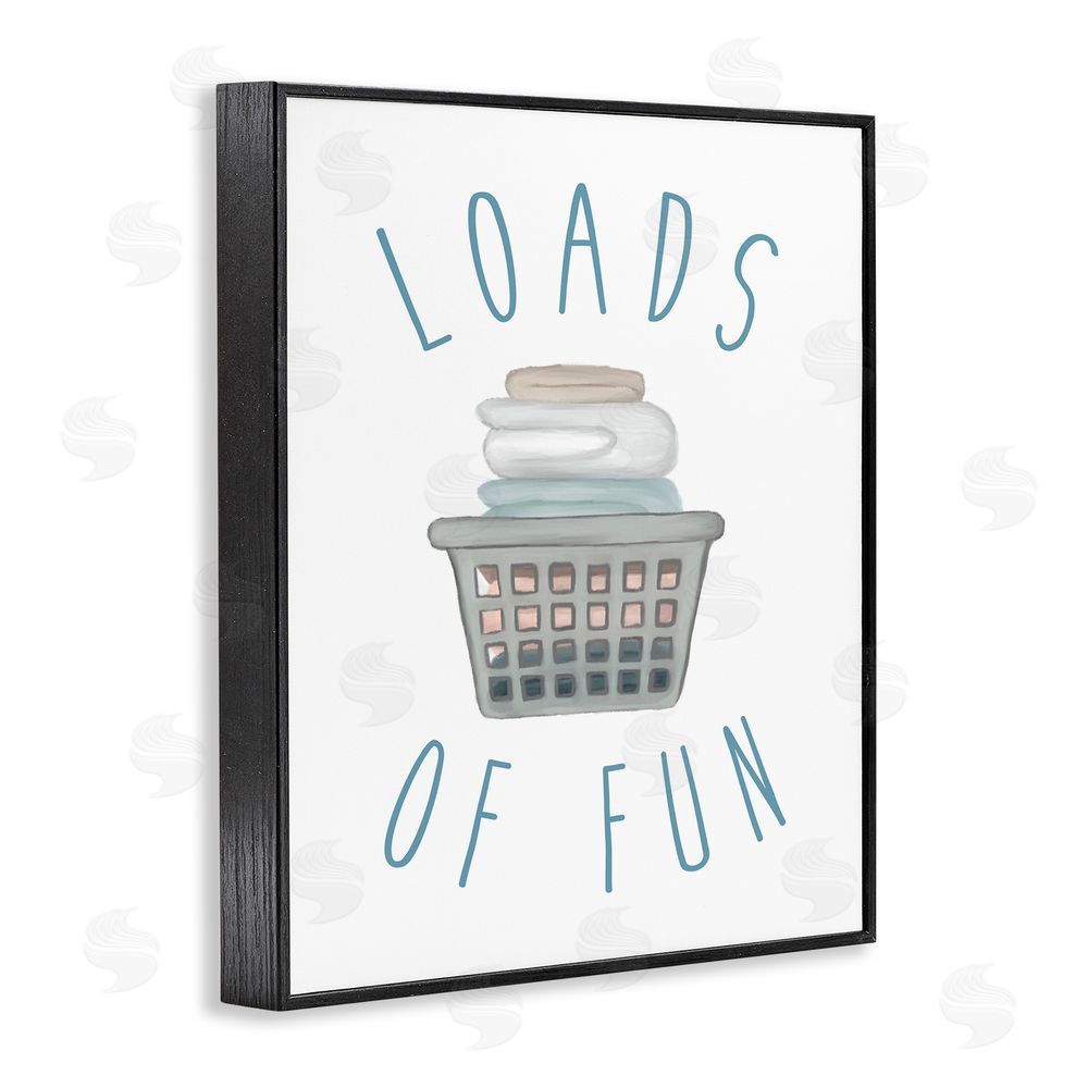 Sundance Graphics Loads Of Fun Laundry Basket Black Framed Giclee Wall Art Print