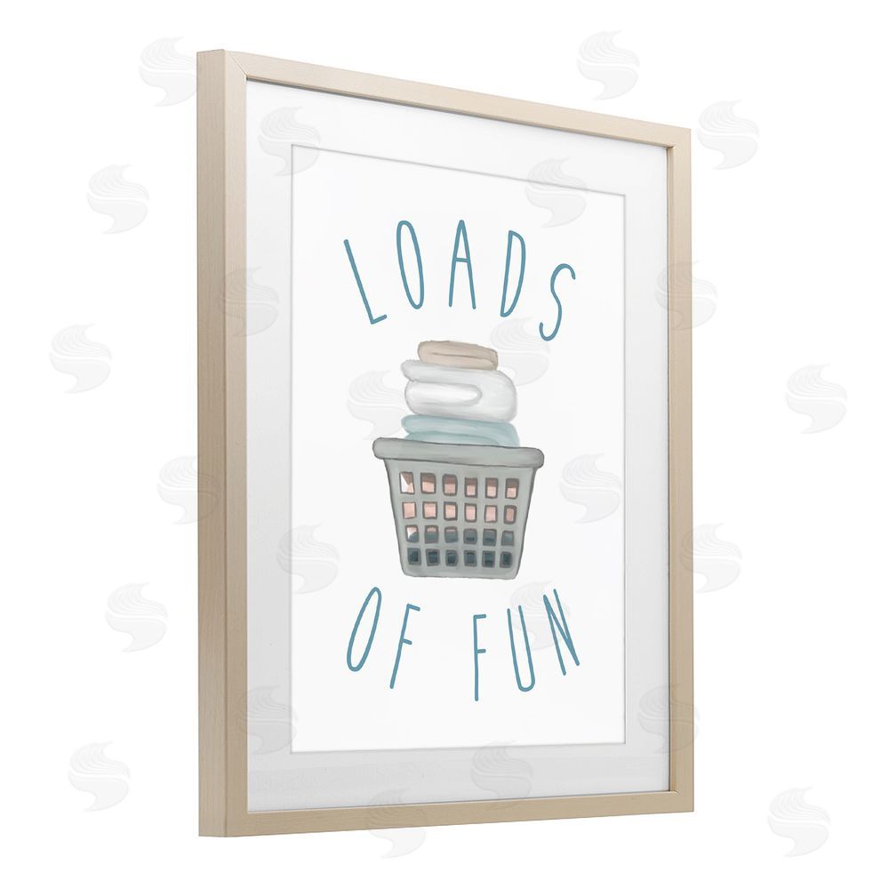 Sundance Graphics Loads Of Fun Laundry Basket Birch Framed Print Under Glass Wall Art