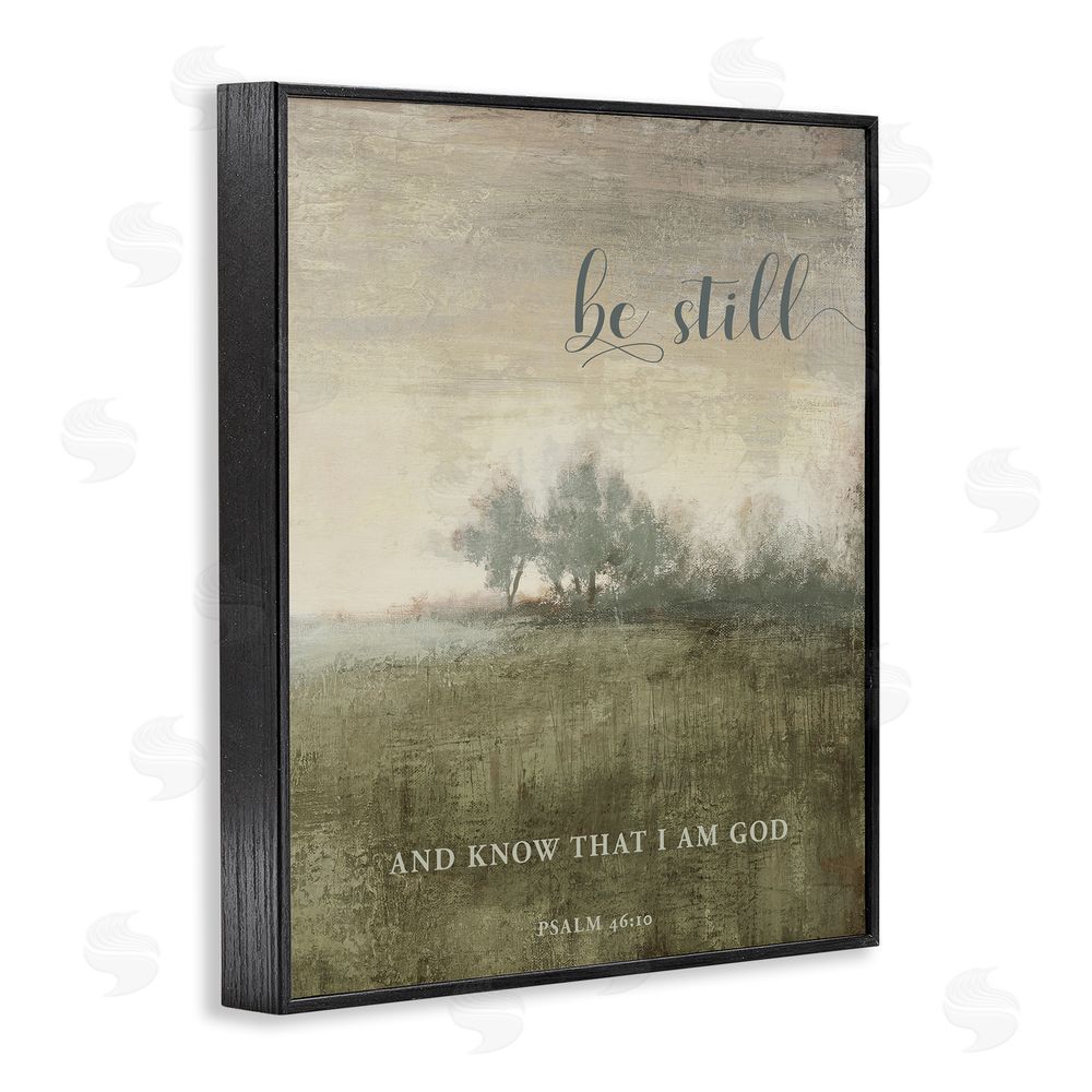 Sundance Graphics Be Still Psalm 46:10 Black Framed Giclee Wall Art Print