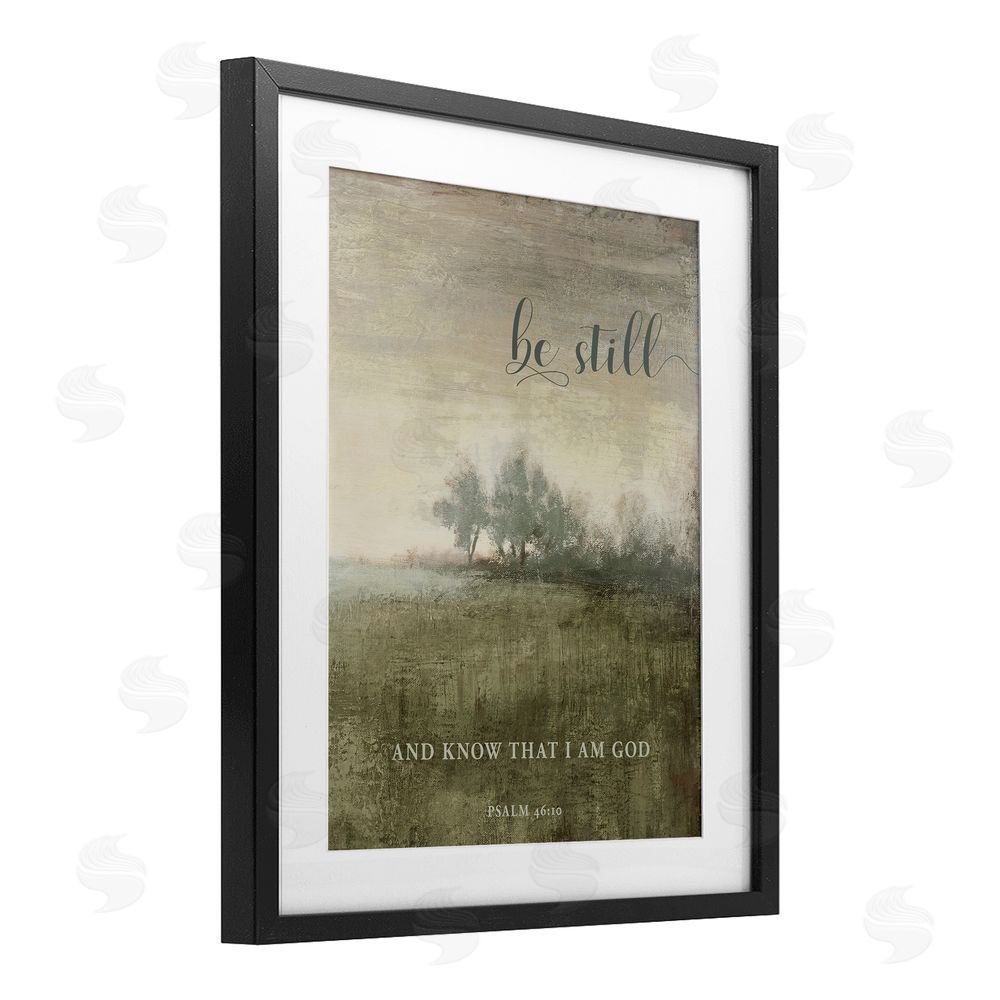 Sundance Graphics Be Still Psalm 46:10 Black Framed Print Under Glass Wall Art
