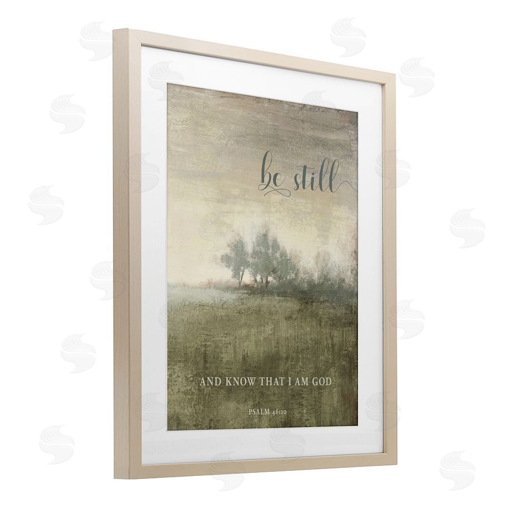 Sundance Graphics Be Still Psalm 46:10 Birch Framed Print Under Glass Wall Art