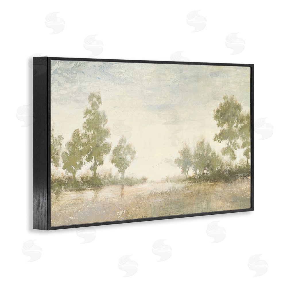 Sundance Graphics Forest Light Distant Valley Black Framed Giclee Wall Art Print