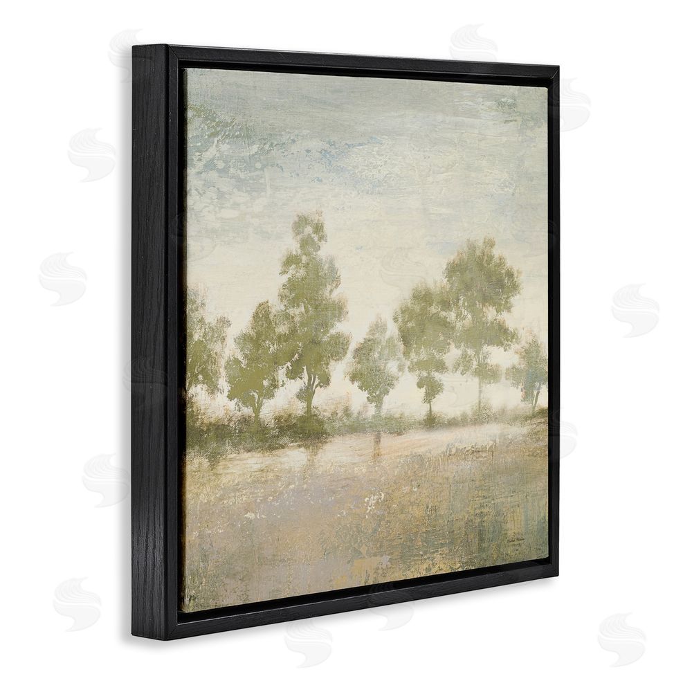 Sundance Graphics Forest Light Landscape Black Floating Frame Canvas Wall Art Print