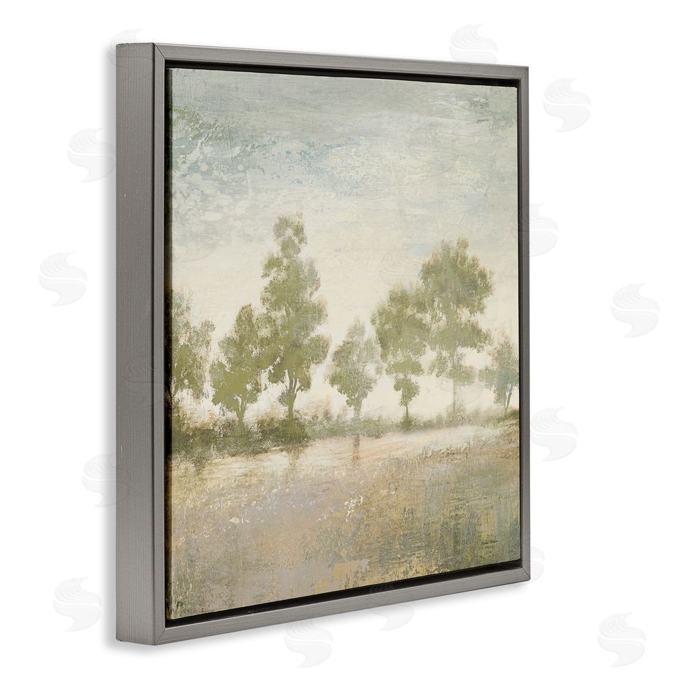 Sundance Graphics Forest Light Landscape Gray Floating Frame Canvas Wall Art Print