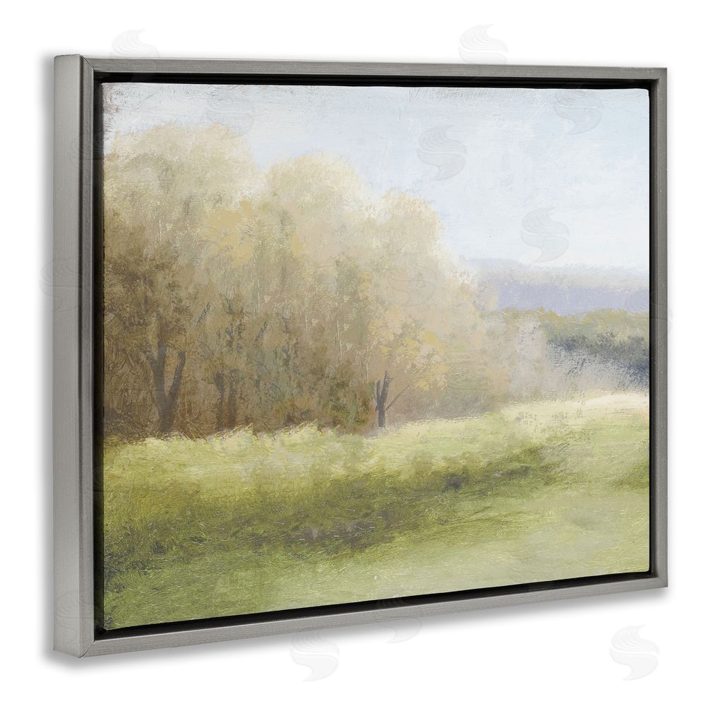 Sundance Graphics Within a Familiar Place Landscape Gray Floating Frame Canvas Wall Art Print