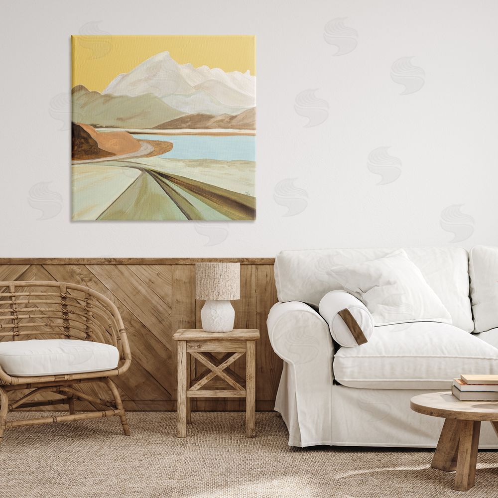 Sundance Graphics Retorno Mountain Sunrise Canvas Wall Art Print in Room