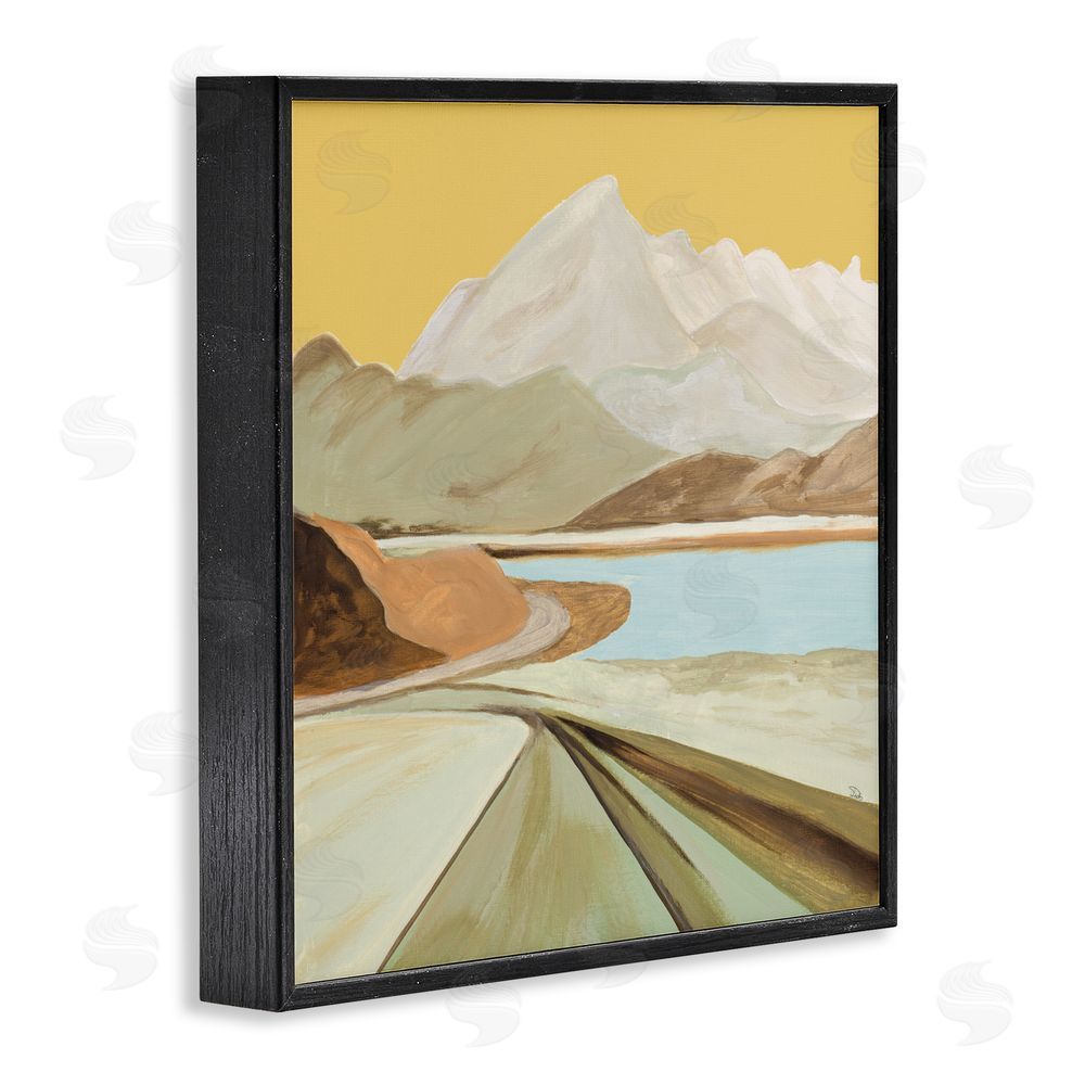 Sundance Graphics Retorno Mountain Sunrise Black Framed Giclee Wall Art Print