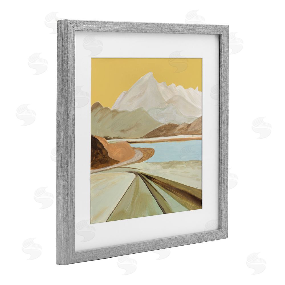 Sundance Graphics Retorno Mountain Sunrise Gray Framed Print Under Glass Wall Art