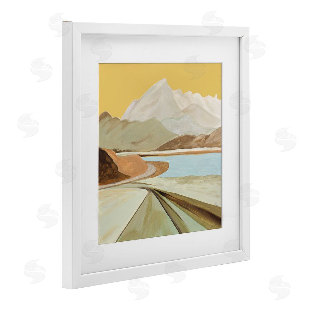 Sundance Graphics Retorno Mountain Sunrise White Framed Print Under Glass Wall Art