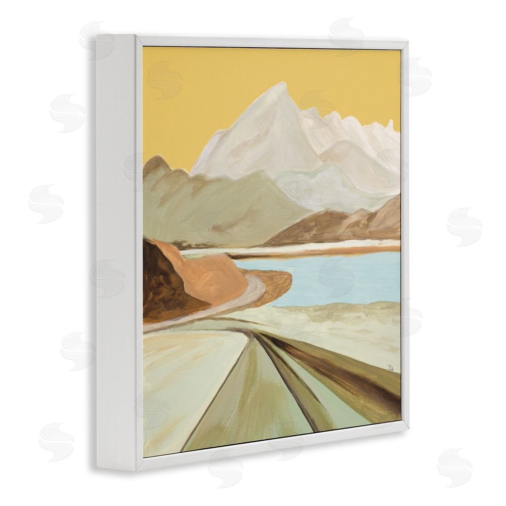 Sundance Graphics Retorno Mountain Sunrise White Framed Giclee Wall Art Print