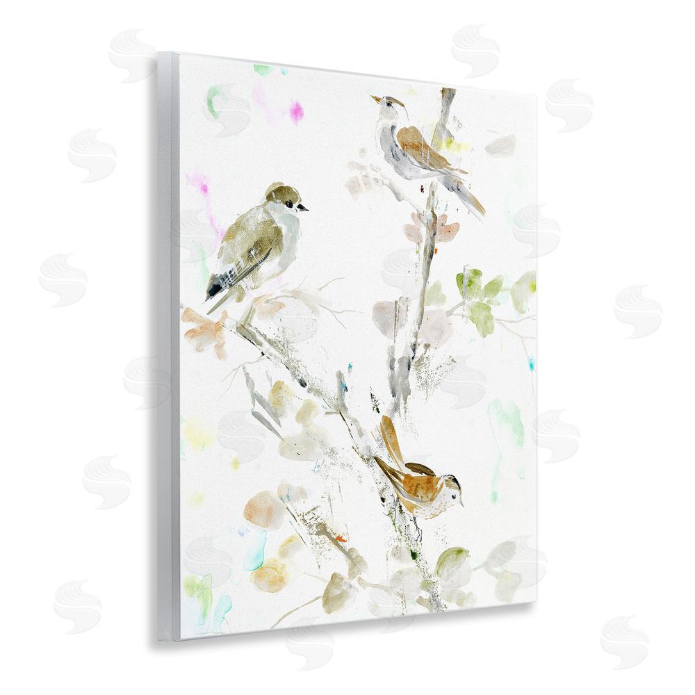 Lorenzo Collective Delicate Feathers Trio Wall Plaque Art Print