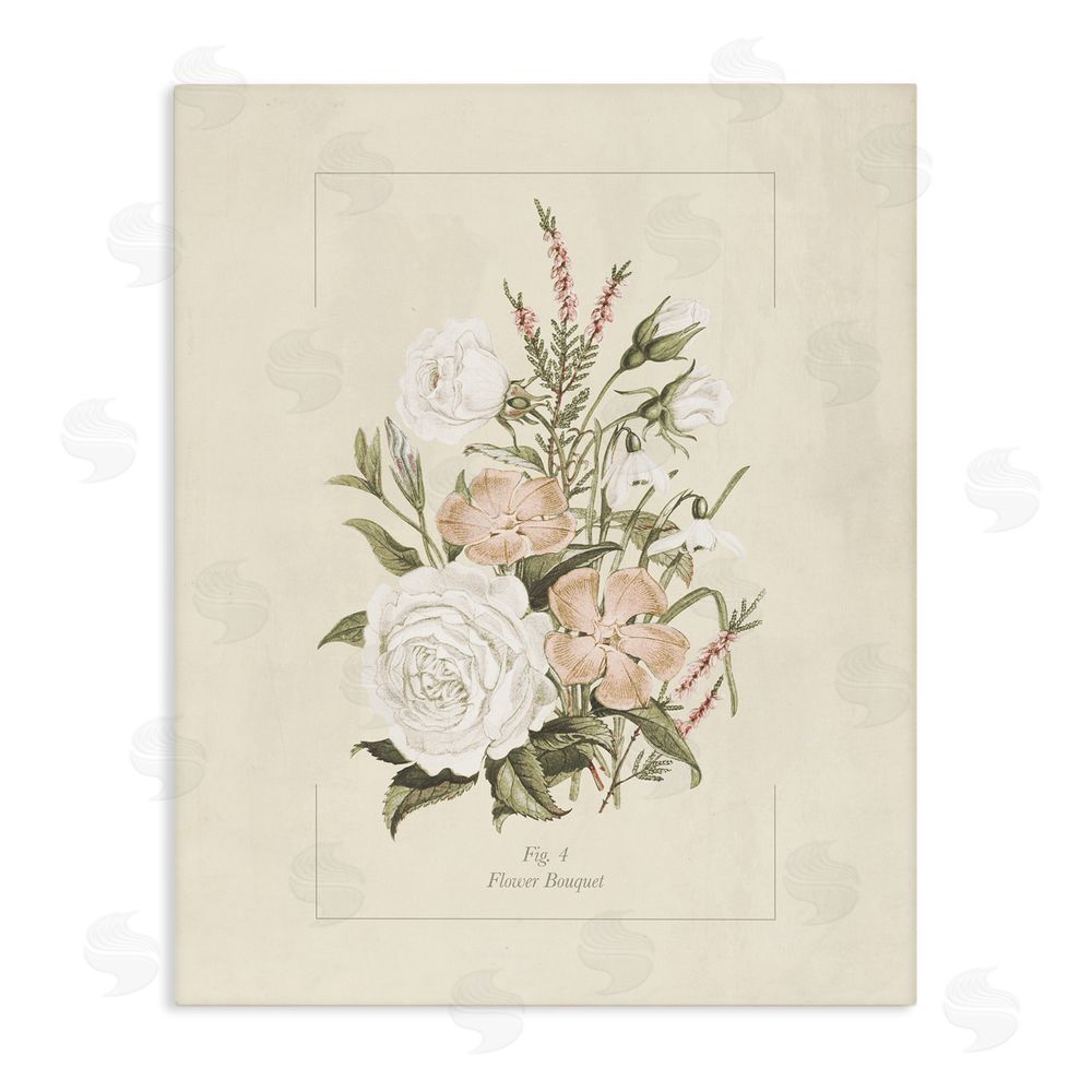Dan Meneely Neutral & Soft Bouquet Study Stretched Canvas Wall Art Print