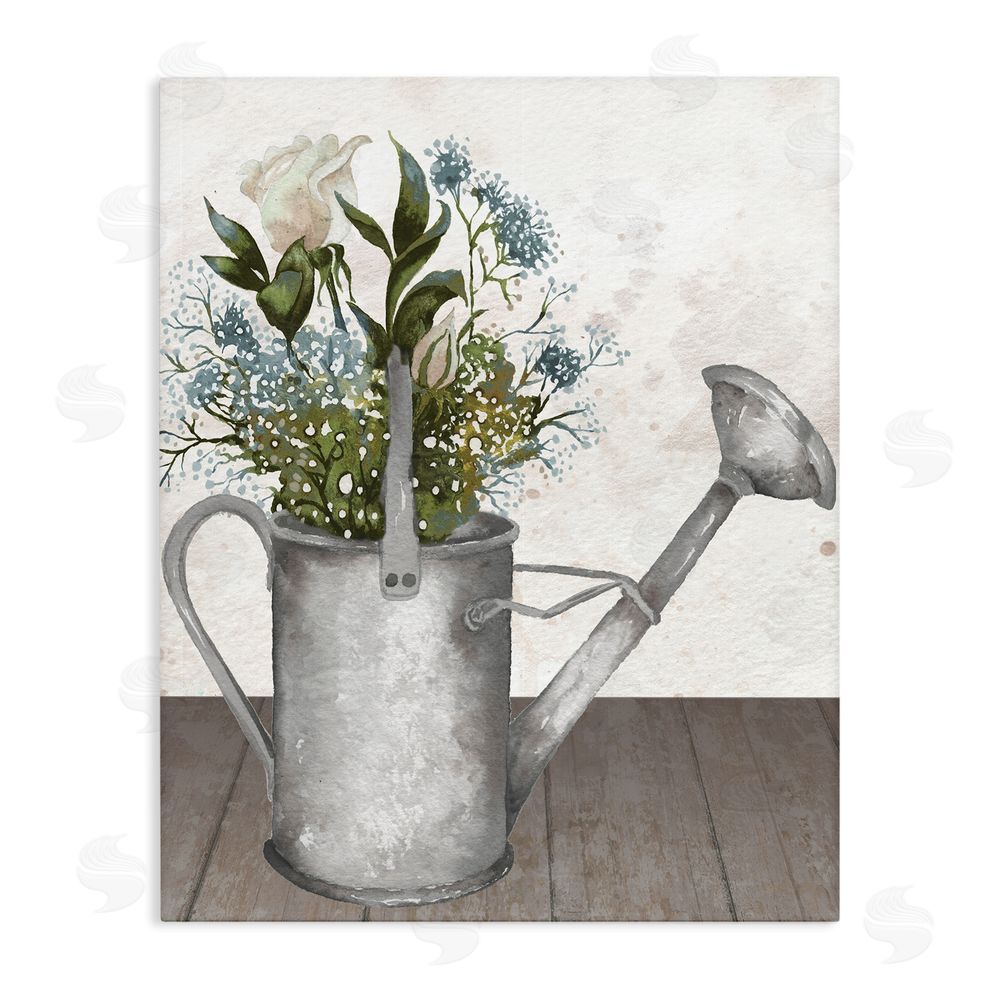 Sundance Graphics Floral Pitcher Watering Can Canvas Wall Art Print