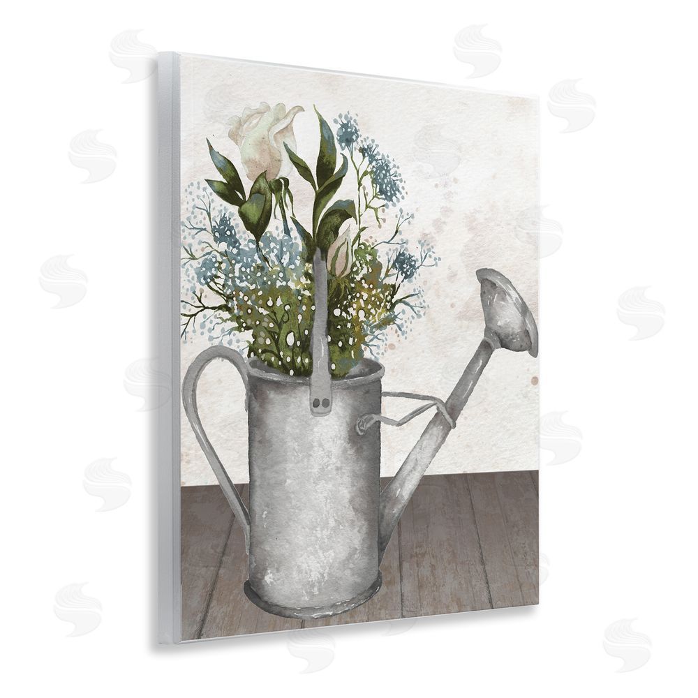 Sundance Graphics Floral Pitcher Watering Can Wall Plaque Printed Art