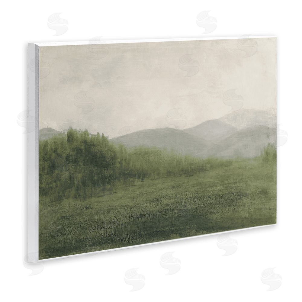 Sundance Graphics Fog Green Countryside Wall Plaque Printed Art