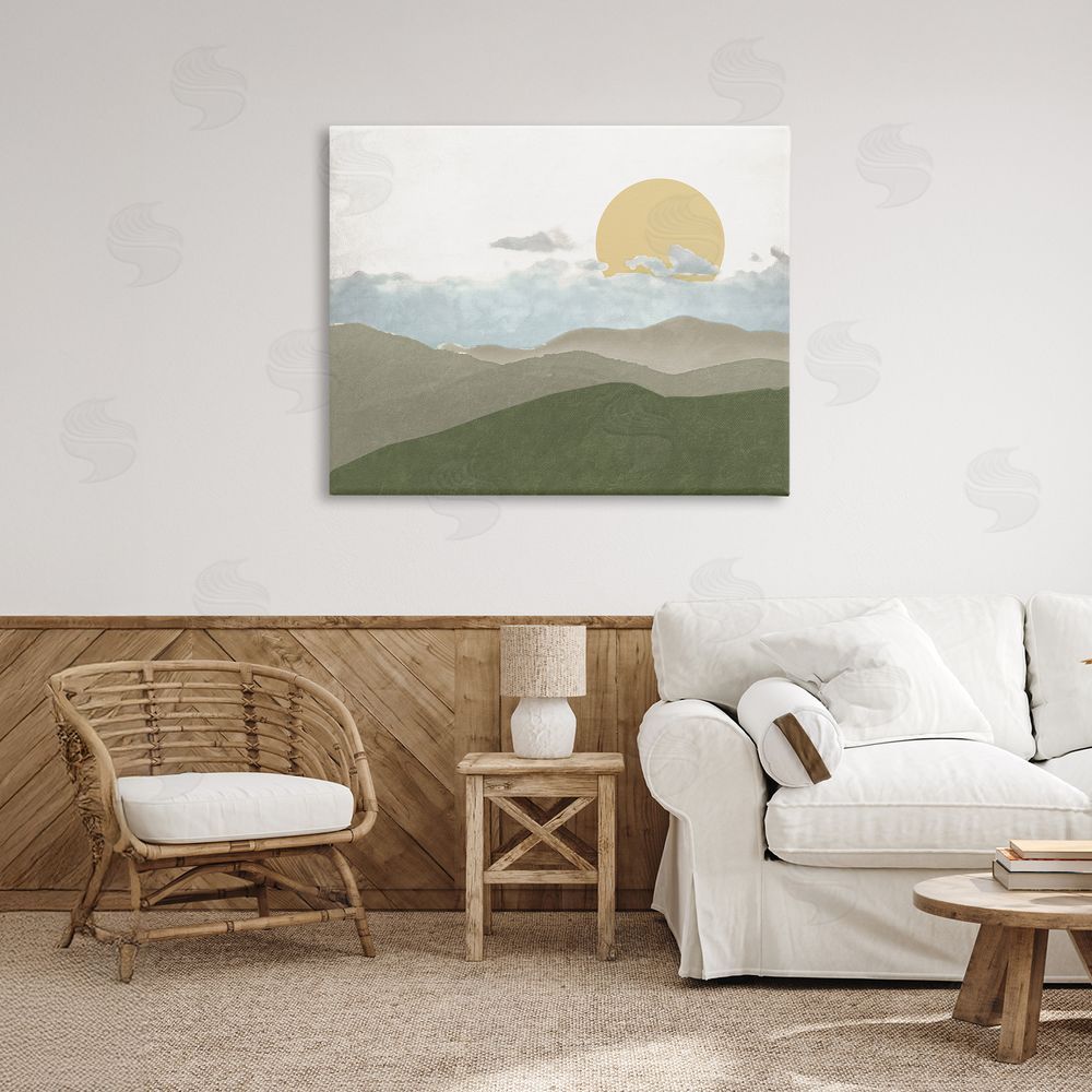 Sundance Graphics Earthen Dreams Sunrise Canvas Wall Art Print in Room