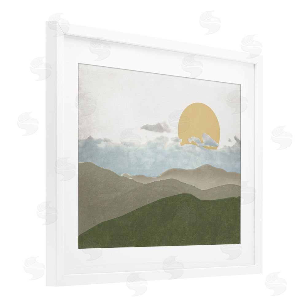 Sundance Graphics Earthen Dreams Sunrise White Framed Print Under Glass Wall Art