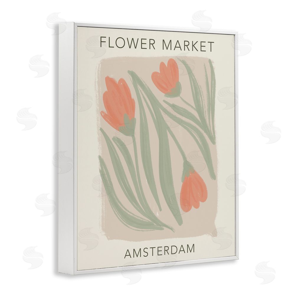 Lucille Price Soft Amsterdam Flower Market White Framed Giclee Wall Art Print