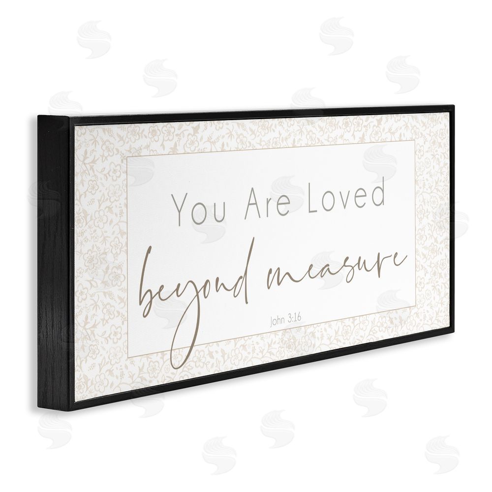 Sundance Graphics Minimal Loved Beyond Measure Black Framed Giclee Wall Art Print