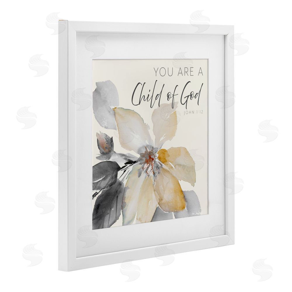 Sundance Graphics Child Of God Flower White Framed Print Under Glass Wall Art