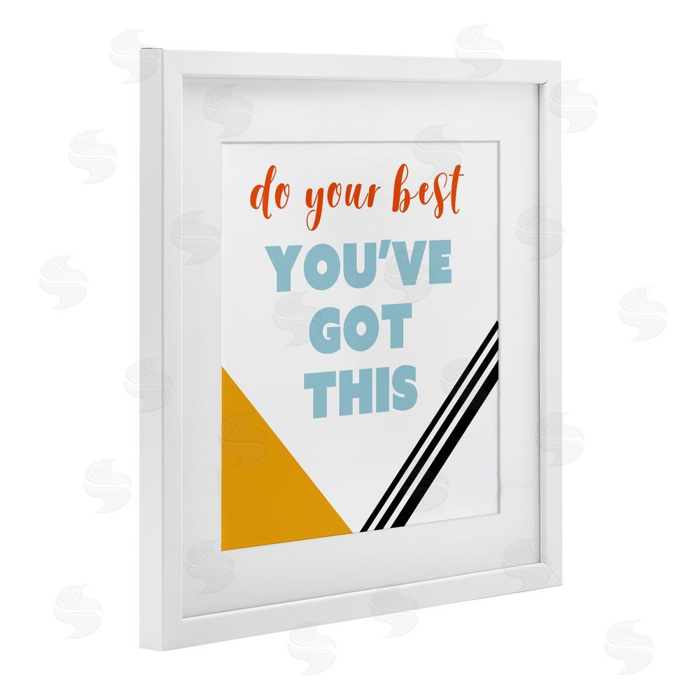 Sundance Graphics Do Your Best You've Got This White Framed Print Under Glass Wall Art
