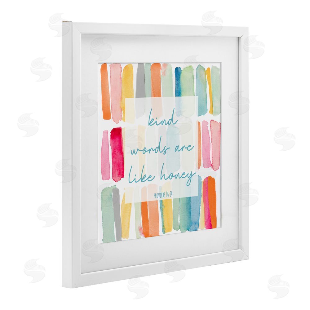 Sundance Graphics Kind Words Are Like Honey White Framed Print Under Glass Wall Art