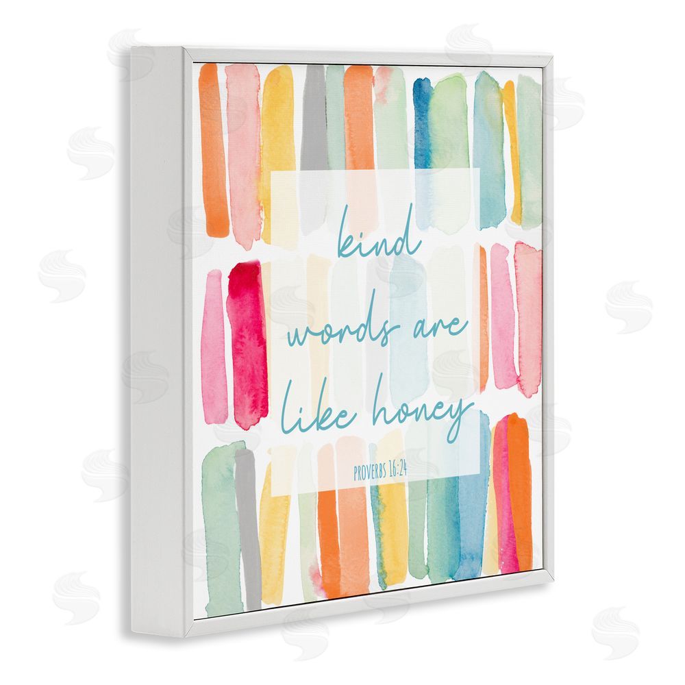 Sundance Graphics Kind Words Are Like Honey White Framed Giclee Wall Art Print