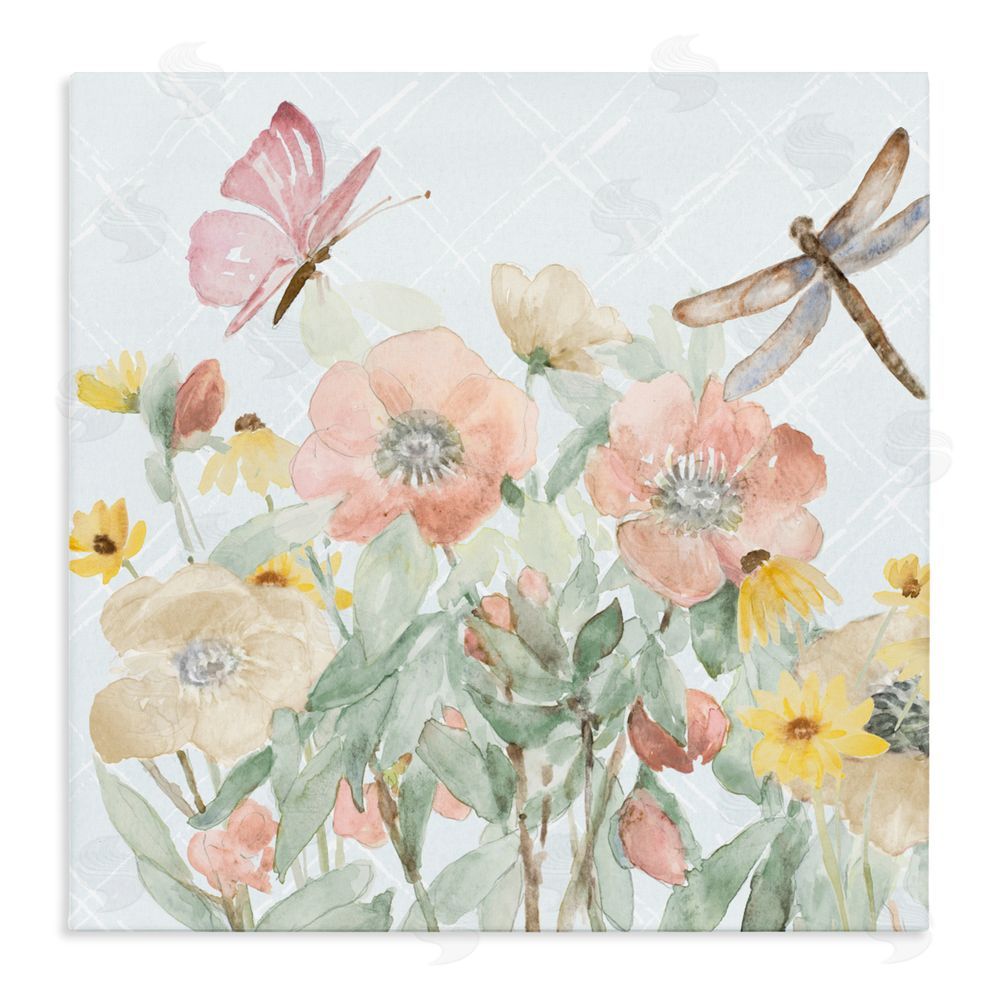 Sundance Graphics Garden Joy with Insects Canvas Wall Art Print