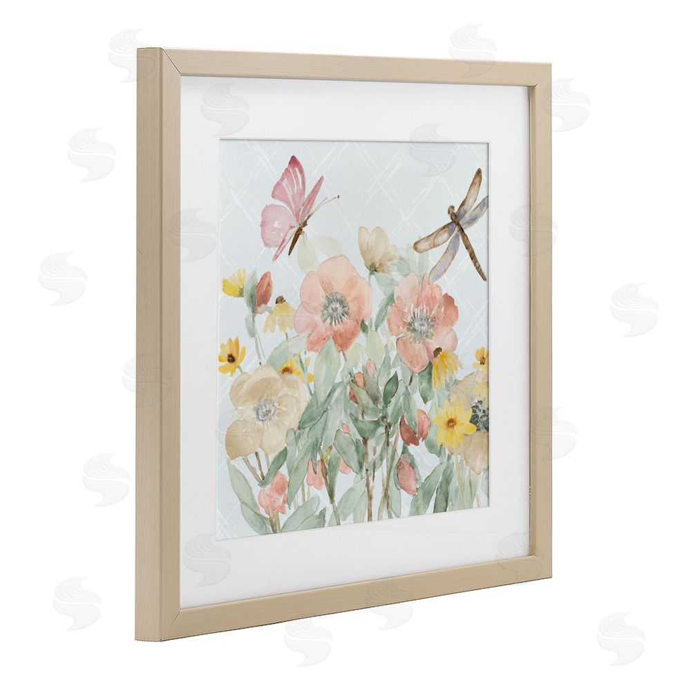 Sundance Graphics Garden Joy with Insects Birch Framed Print Under Glass Wall Art