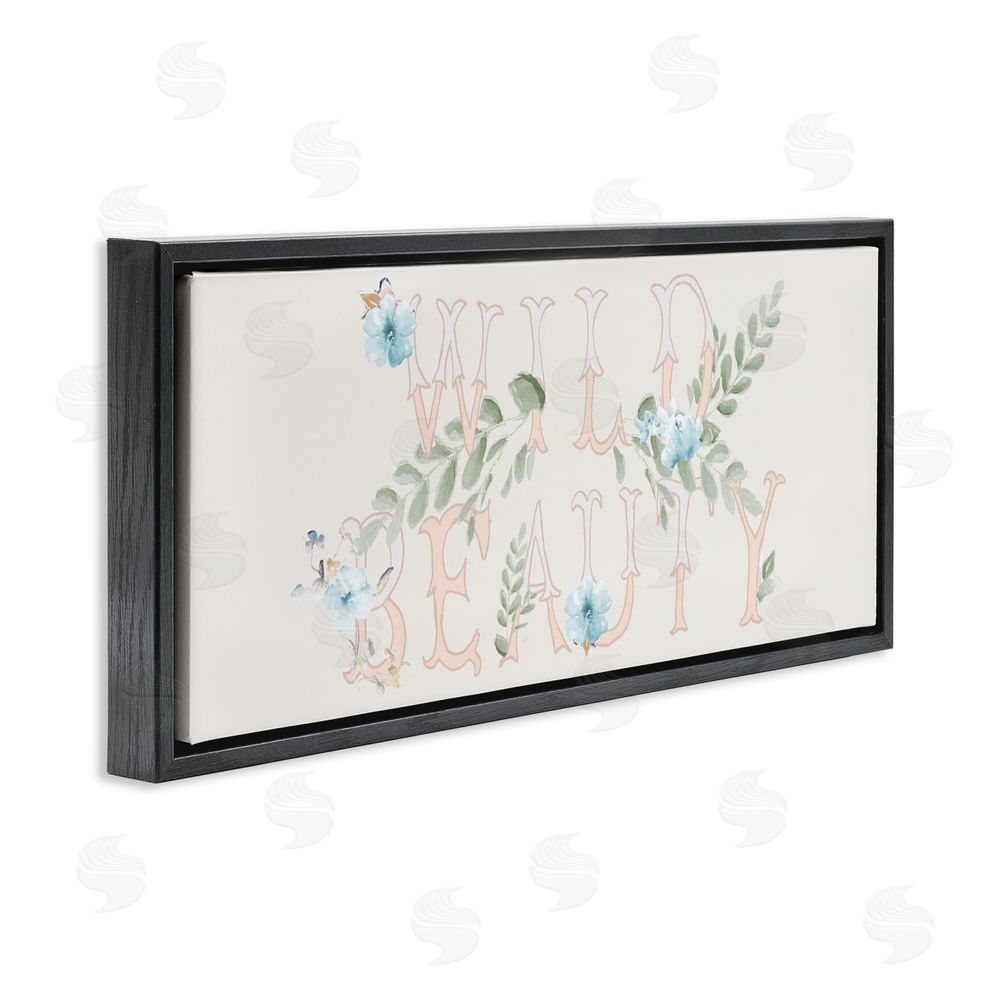 Sundance Graphics Wild Beauty Florals Black Floating Frame Canvas Wall Art Print