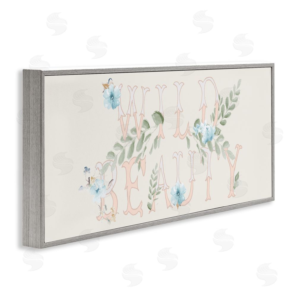 Sundance Graphics Wild Beauty Florals Gray Framed Giclee Wall Art Print