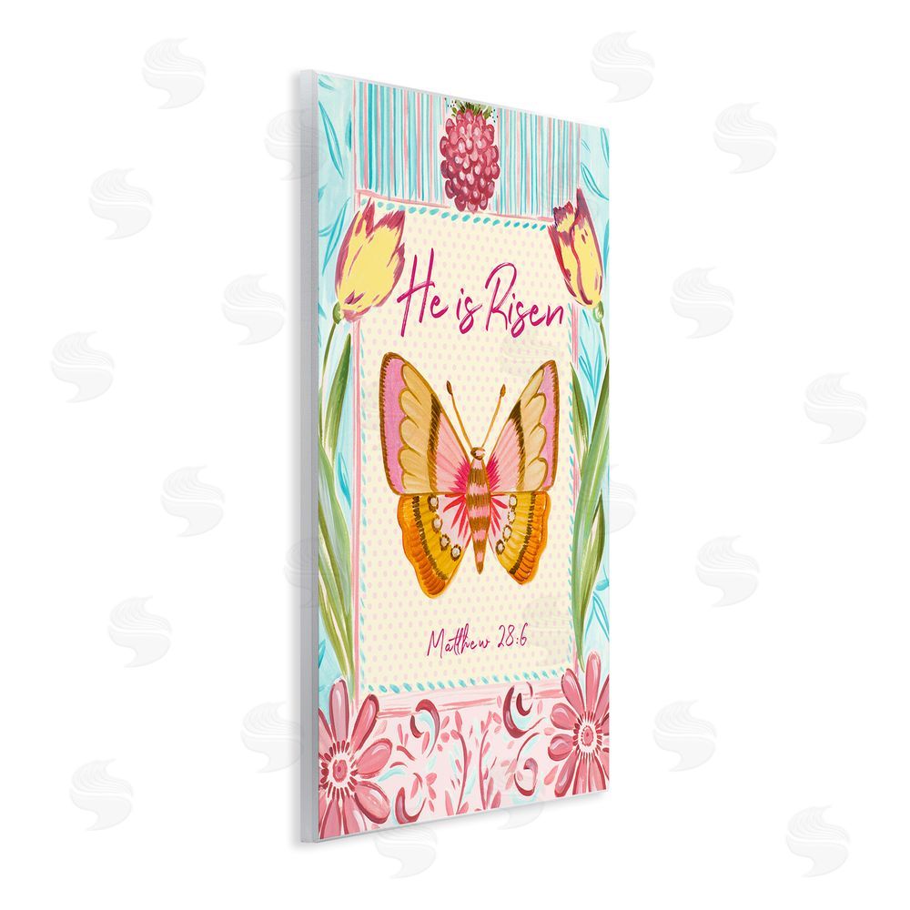 Sundance Graphics He Is Risen with Butterfly Wall Plaque Printed Art