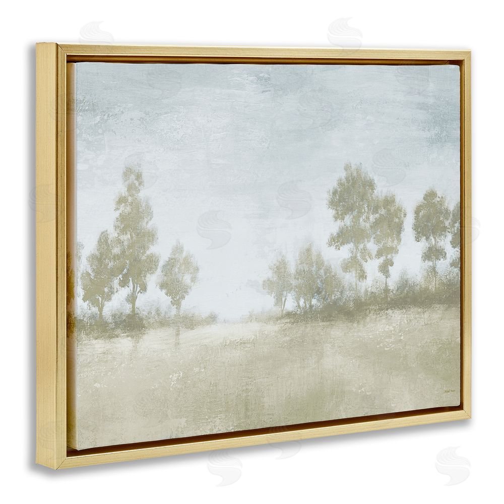 Michael Marcon Soft Distant Valley Landscape Gold Floating Frame Canvas Wall Art Print