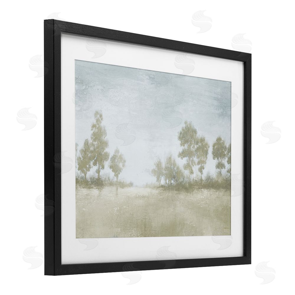 Michael Marcon Soft Distant Valley Landscape Black Framed Print Under Glass Wall Art