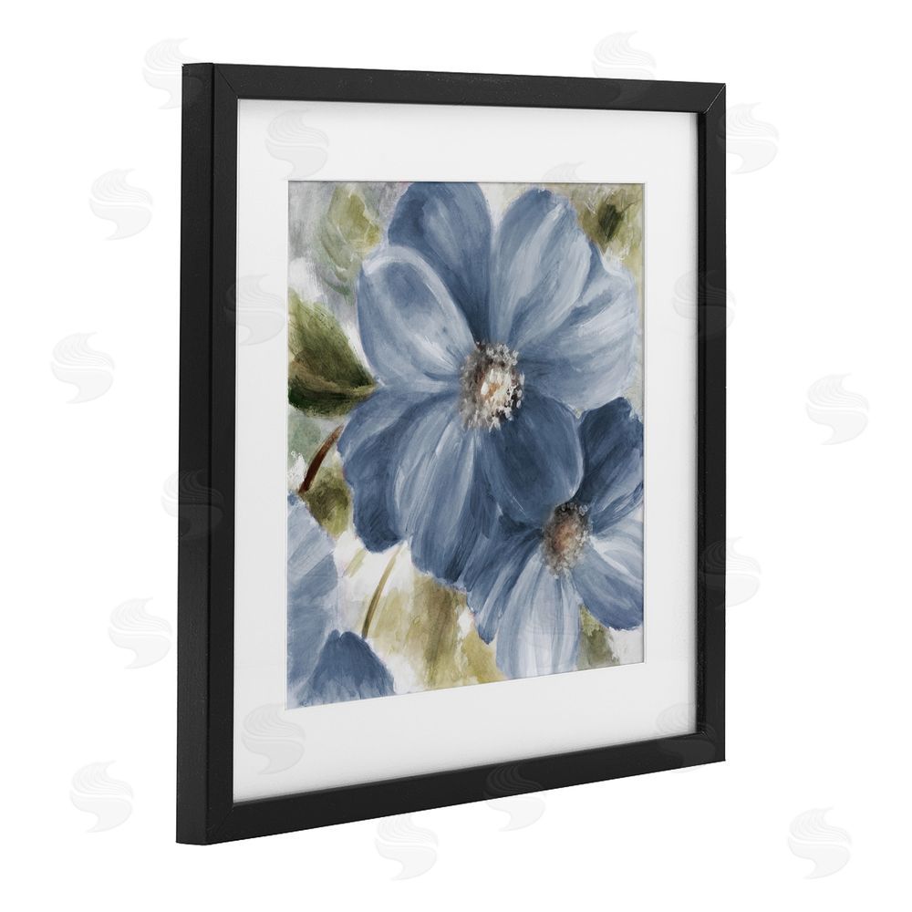Lanie Loreth Walk in Blue Beauty Black Framed Print Under Glass Wall Art