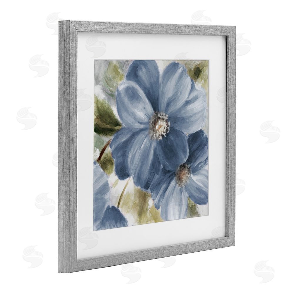 Lanie Loreth Walk in Blue Beauty Gray Framed Print Under Glass Wall Art