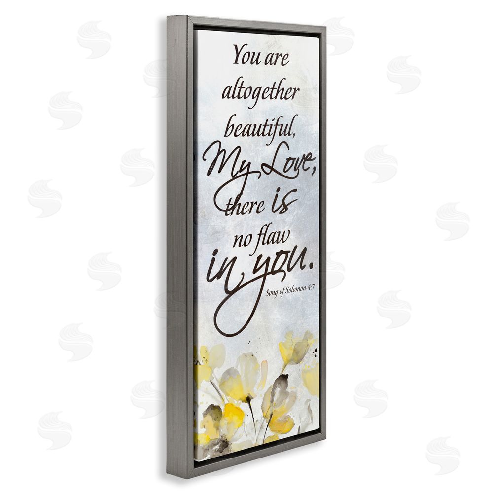 Lanie Loreth There Is No Flaw In You Gray Floating Frame Canvas Wall Art Print