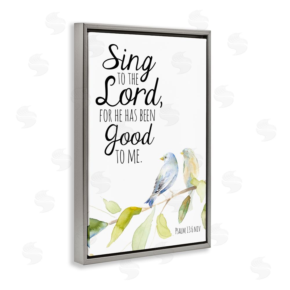 Lanie Loreth Sing To The Lord Gray Floating Frame Canvas Wall Art Print
