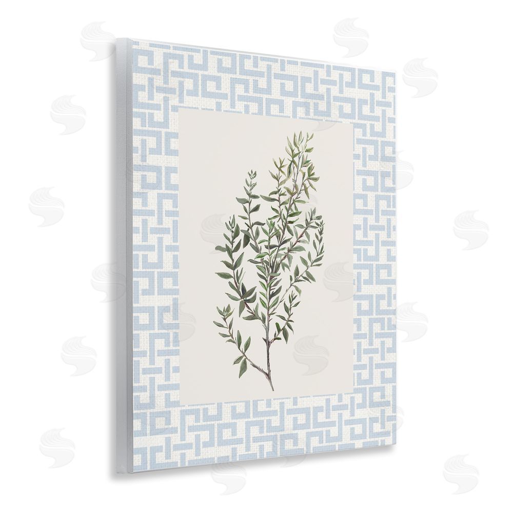 Sundance Graphics Leafy Herb on Geometric Wall Plaque Printed Art
