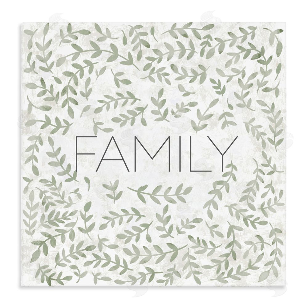 Sundance Graphics Curved Ivy Sprigs Family Canvas Wall Art Print