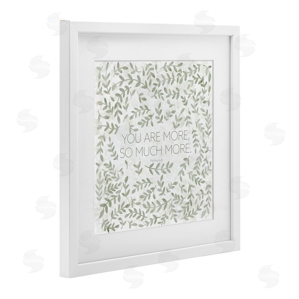 Sundance Graphics Curved Ivy Sprigs Proverb White Framed Print Under Glass Wall Art